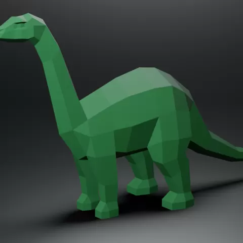 Brachiosaurus Low poly Dinosaur
