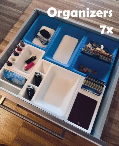 7x Storage Boxes Modular