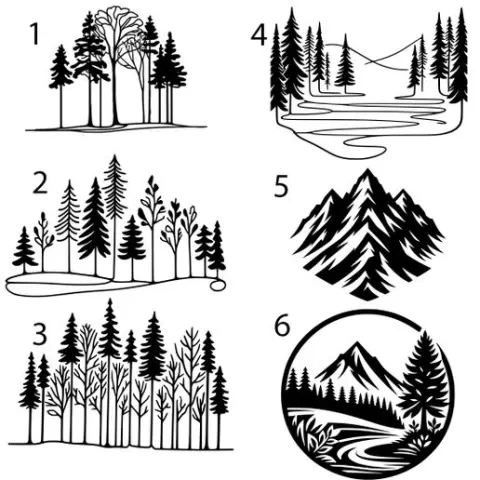 Forest Silhouette Wall Decor Collection - 3D