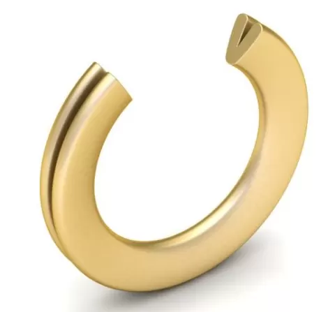 Alphabet (V) Ring 3d Printable Model