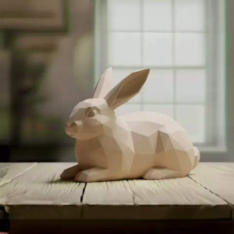 rabbit lowpoly