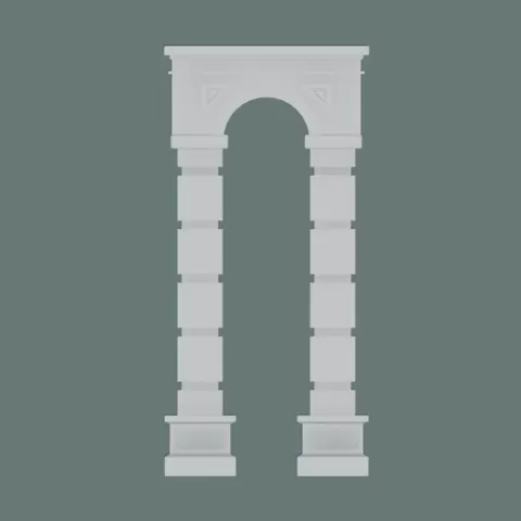 Classic Pillar Columns 3D