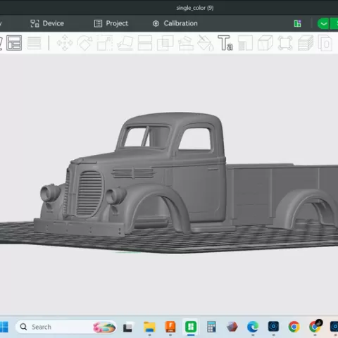 1949 REO Speed Wagon D19XA Pickup truck, detailed hollow shell model body, scale build, rc trucks, rock crawlers, display, diorama, static mode, resin, fdm, print, stl file