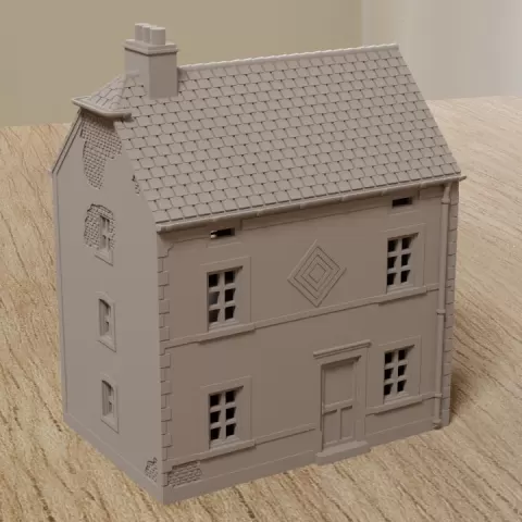 Ardennes Foy Village Cottage – Battle of the Bulge - WW2 Miniature Wargaming Terrain by Patrick Miniatures