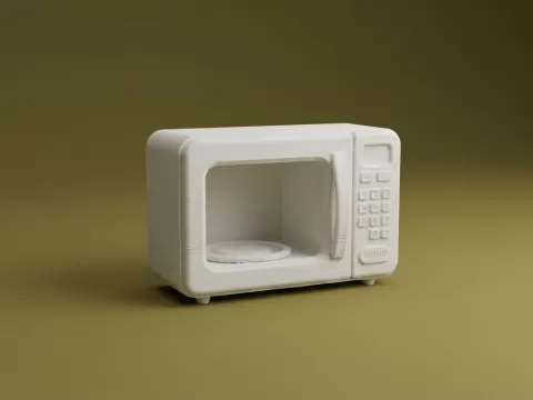 Dollhouse Microwave Oven 3D Model