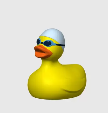 Rubber Duck Swimmer with hat