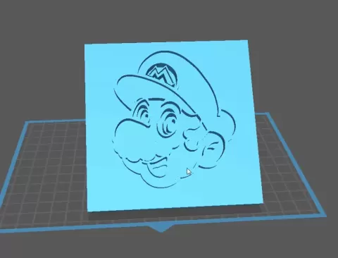 Plaque tête de Mario