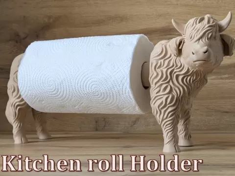 Highland cow Kitchen roll holder