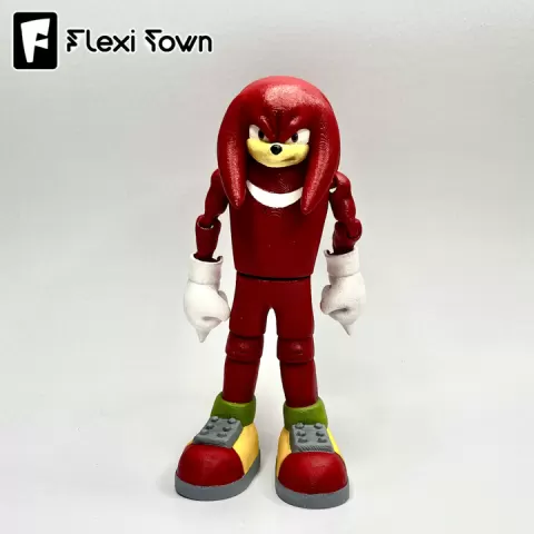 Flexi Knuckles the Echinda, Sonic Universe, Articulated fidget figure, 3mf included by Flexi Town