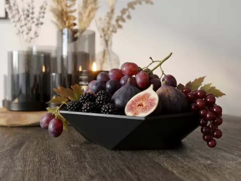 Modern geometric fruit bowl