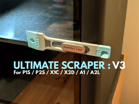 ULTIMATE DOOR SCRAPER V3 (P1S/P2S/X1C/X2D/A1/A2L)