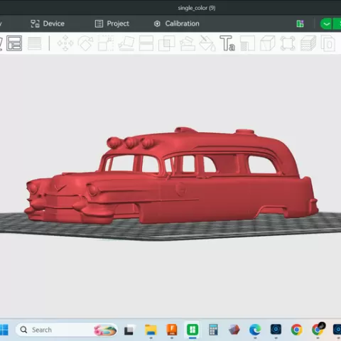 1955 Cadillac ambulance, emergency vehicle, detailed accurate model, scaled hollow shell body, diorama, display, static, resin, fdm, print, stl file
