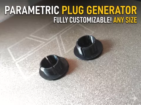 Parametric Snap-Fit Plug & Cap Generator