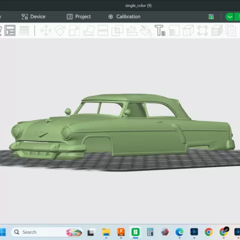 1954 LINCOLN CAPRI 2 DOOR CONVERTIBLE, detailed hollow body shell model, scale build, rc, slot, cars, diorama, display, resin or fdm printable, stl file