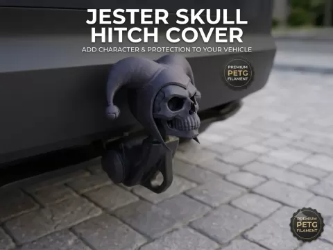 Jester Skull Trailer Hitch Cover