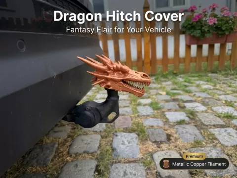 Dragon Trailer Hitch Cover for 2-Inch Receiver