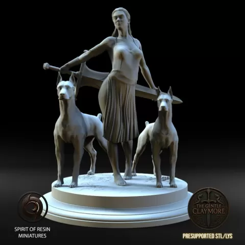 Marika, the Gentle Claymore - 130mm by Spirit of Resin Miniatures