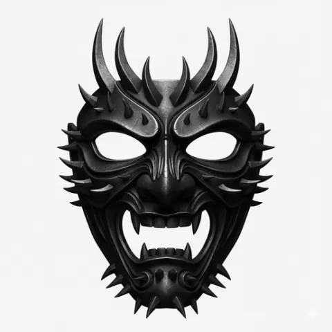 venetian Playful horror wearable mask 3D Printable STL File creepy for Creative Toys