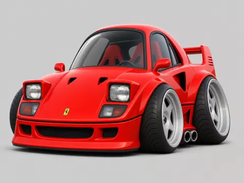Ferrari F40 1987 caricature