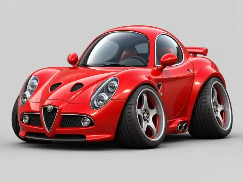 Alfa Romeo 8C Competizione 2007 caricature