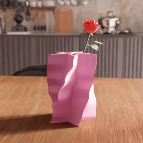Geometric Star Silhouette Vase