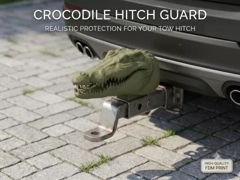 Crocodile Trailer Hitch Cover 2-Inch Receiver