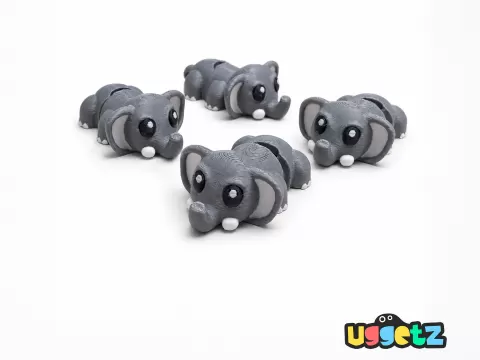 Cute Mini Articulated African Elephant Flexi