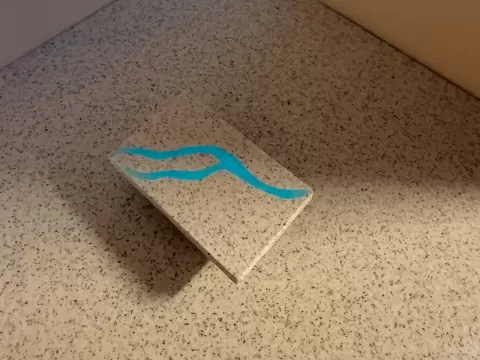 1:24 Scale Glow-in-the-Dark River Coffee Table