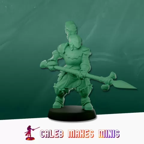 Knight of the Rose (Version C) [PRE-SUPPORTED] | Flower Folk of House Florem (November - 2025) by Caleb Makes Minis