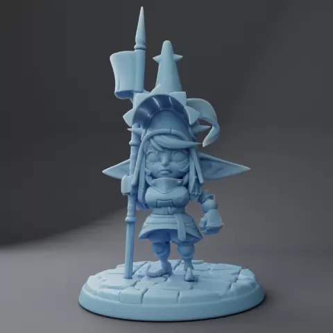 Jav the Goblin Guard ( Female Goblin Paladin / Knight / Fighter / Warrior / Guardian ) by Twin Goddess Miniatures