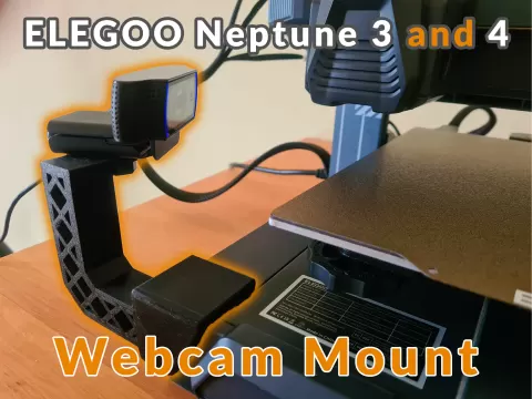 Elegoo Neptune 3 and 4 webcam mount (clip on)