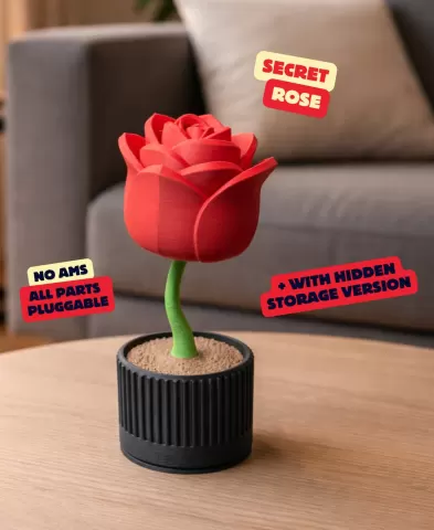 FLOWER SECRET - FLOWER WITH HIDDEN STORAGE / VALENTINES DAY / ANNIVERSARY DAY / MOTHERSDAY / DECOR