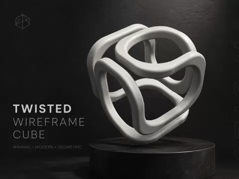 Rounded Wireframe Cube: The best Decoration Object