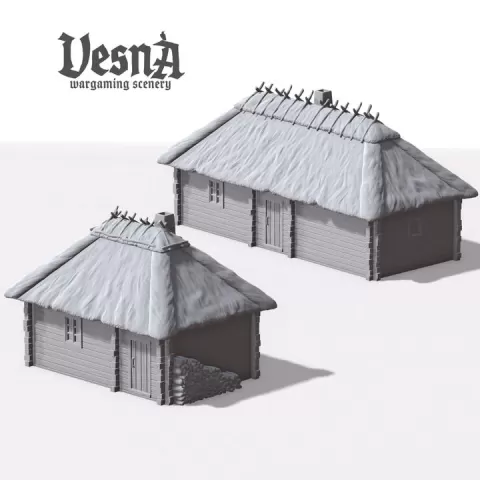 WOODEN VILLAGE HOUSE - XVIII CENTURY by VESNA SCULPTS