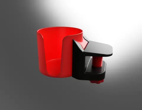 Clamp on Desk Cup Holder Modular Design
