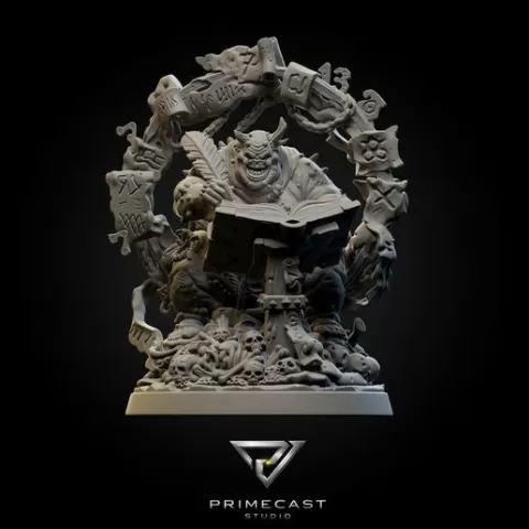 Blightscribe Morvul the Rotbound – Plague Scholar Demon STL – Rot Priest Miniature – Dark Fantasy Nurgle Style 3D Printable Model