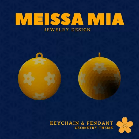 18. Dual Geodesic Icosahedron Pattern 18 Keychain – 32. Dual Geodesic Icosahedra Pendant and Keychain - 3D Print File for Geometric Keychain & Pendant - Girl's Fashion Accessories