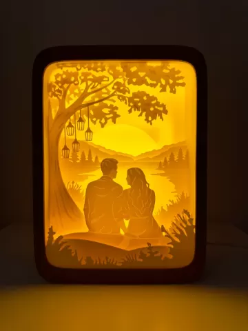 Quiet Horizon | Layered Light Box