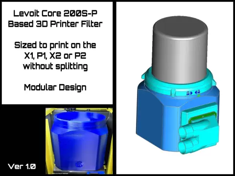 Levoit Core 200S 3D printer Filter Adapter