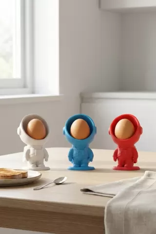 Egg Holder STL – Astronaut 3D Printable Kitchen Decor Model