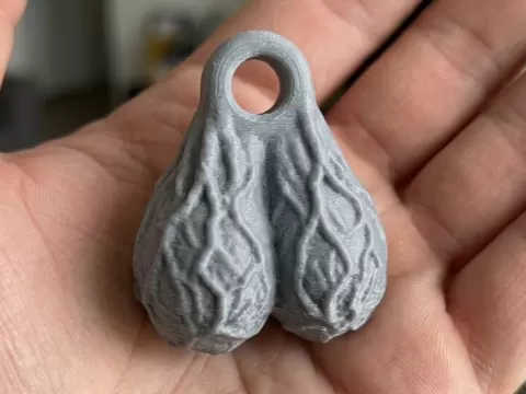 Wrinkly Testicles Keychain