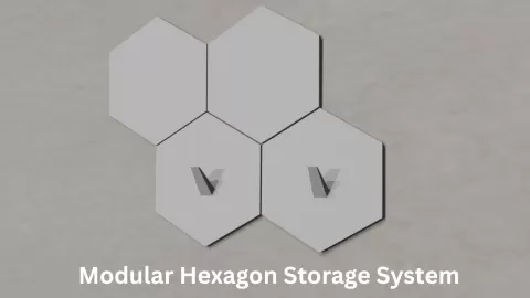 Minimalist Hex-Wall Storage System - Easy Mounting
