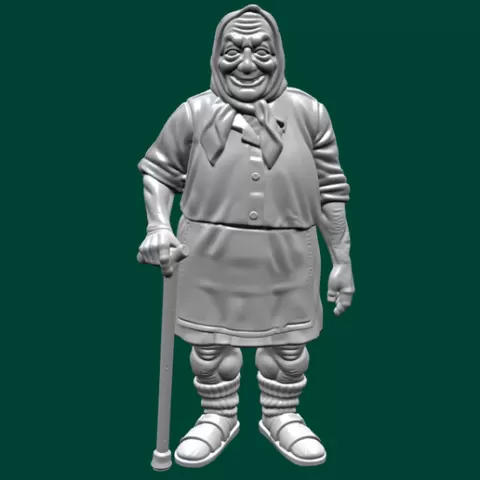 Babushka - No, I'm Not Human - Tabletop D&D Zombicide/Call of Cthulhu/Rpg Miniature
