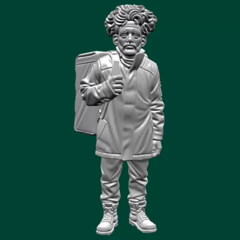 Delivery Man - No, I'm Not Human - Tabletop D&D Zombicide/Call of Cthulhu/Rpg Miniature