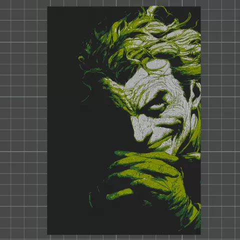 Joker DC Frame/Painting/Picture/Cuadro with Relief 4 Colors 3MF for AMS
