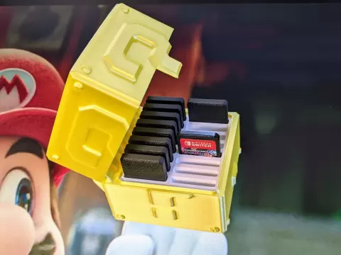 Game Holder Insert for Mario Coin Block (Nintendo Switch compatible)
