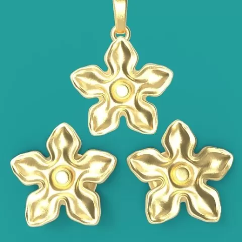 Flower of Life Jewelry Set STL Pendant Earrings