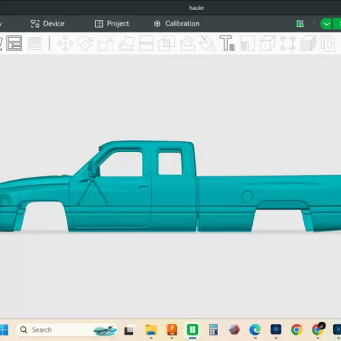 1996 DODGE RAM 2500 xtra cab or space cab pickup truck, hollow model, shell style body/cab/ full rear bed, rc, trucks, crawlers, scale trail build, resin, fdm print, stl file