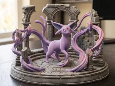 Espeon Ancient Psychic Ruins Diorama
