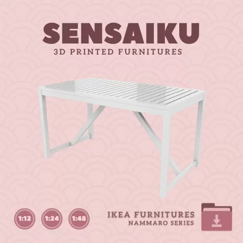 Miniature Replica 17. NAMMARO Table V3 for Miniature Dollhouse - IKEA - 3D Print Instant Download